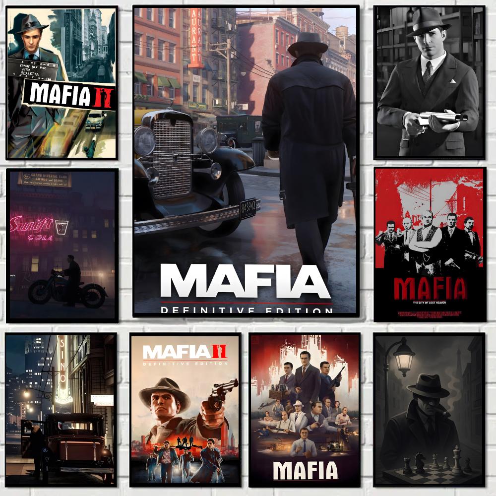 Party Games Mafia - Game M-Mafia Poster Self-adhesive Decal Living