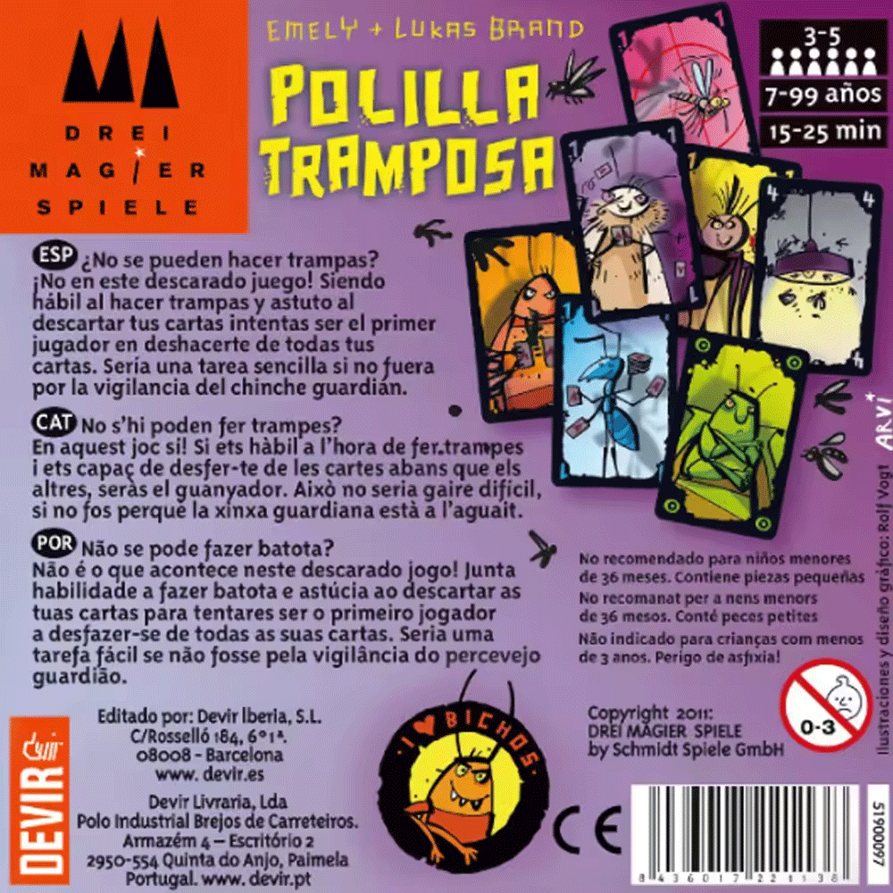 Party Games Juego - Cheating Moth Spanish Card Game For