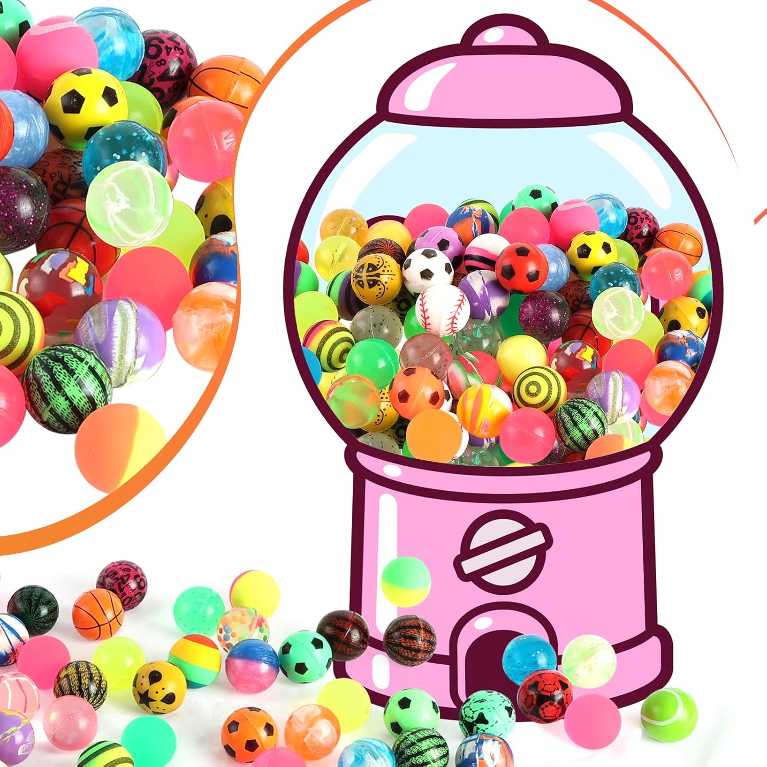 6/100PCS Halloween Bouncy Ball - Party Games Easter 评论和价格