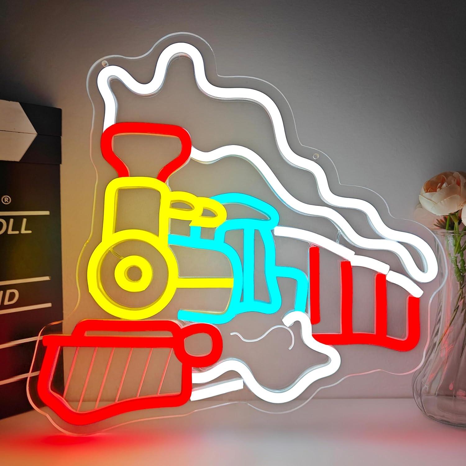 Steam Train Neon Sign USB Dimm - Party Games Steam 评论和价格