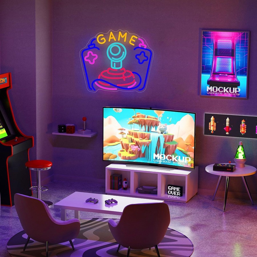 Game Neon Sign LED Wall Art US - Party Games Stream 评论和价格